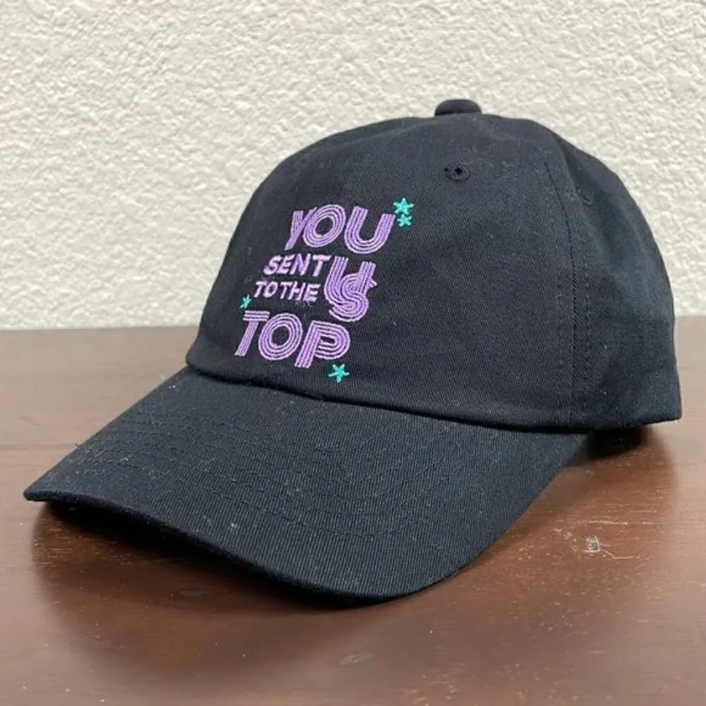 BTS Dynamite Celebration Official Cap Baseball Hat Black You Sent Us To The Top